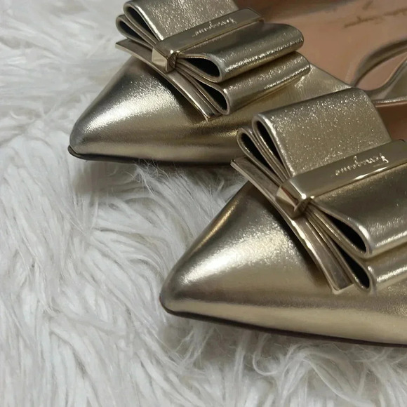 Salvatore Ferragamo - Zeri Golden pointed ballets - Picture 13 of 16